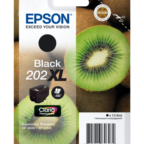 Epson C13T02G14010/202XL Ink cartridge black high-capacity, 550 pages 13,8ml for Epson XP 6000