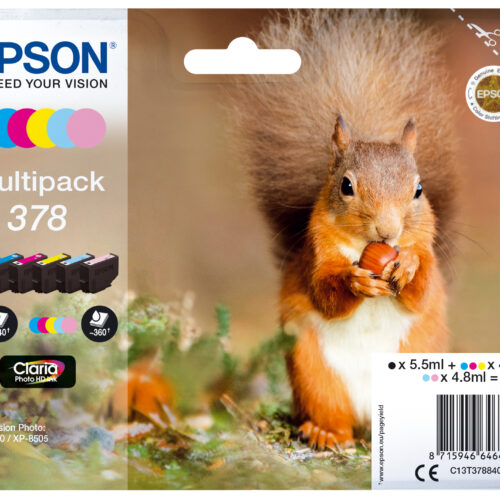 Epson C13T37884010/378 Ink cartridge multi pack Bk,C,M,Y,LC,LM 5.5ml 5,5ml 3x4,1ml 2x4,8ml Pack=6 for Epson XP 8000
