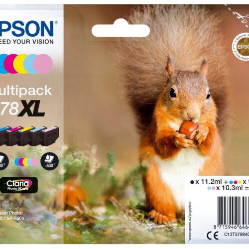 Epson C13T37984010/378XL Ink cartridge multi pack Bk,C,M,Y,LC,LM high-capacity 11,2ml 3x9,3ml 2x10,3ml Pack=6 for Epson XP 8000