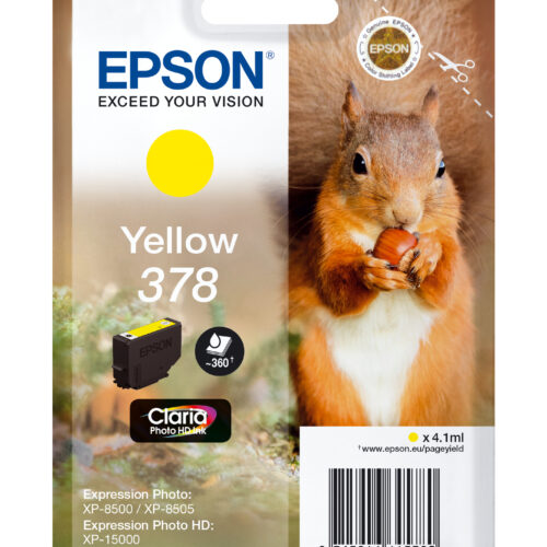 Epson C13T37844010/378 Ink cartridge yellow, 360 pages 4,1ml for Epson XP 15000/8000