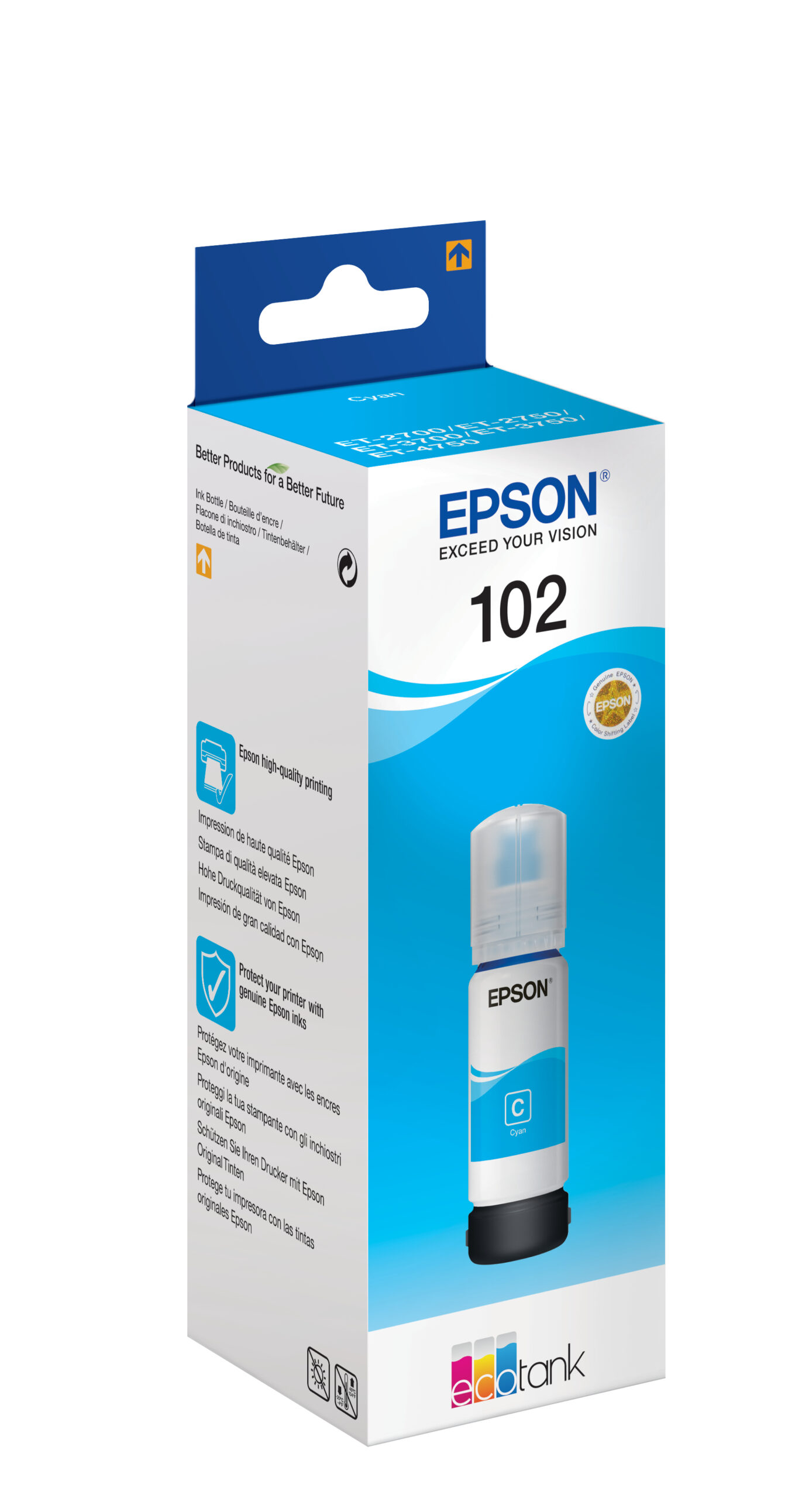 Epson C13T03R240/102 Ink bottle cyan, 6.000 pages 70ml for Epson ET-3700