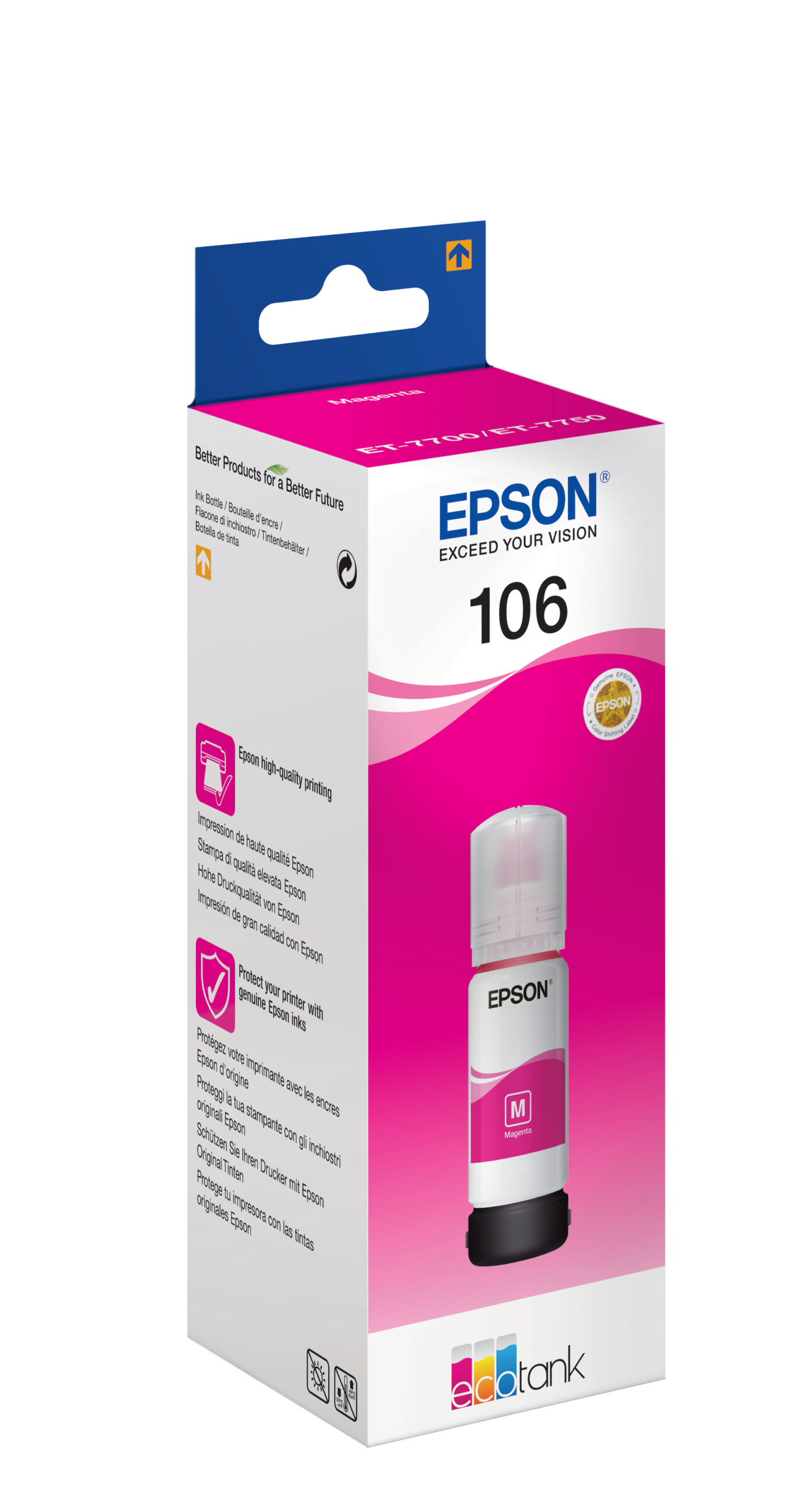 Epson C13T00R340/106 Ink bottle magenta, 5.000 pages 3400 Photos 70ml for Epson ET-7750