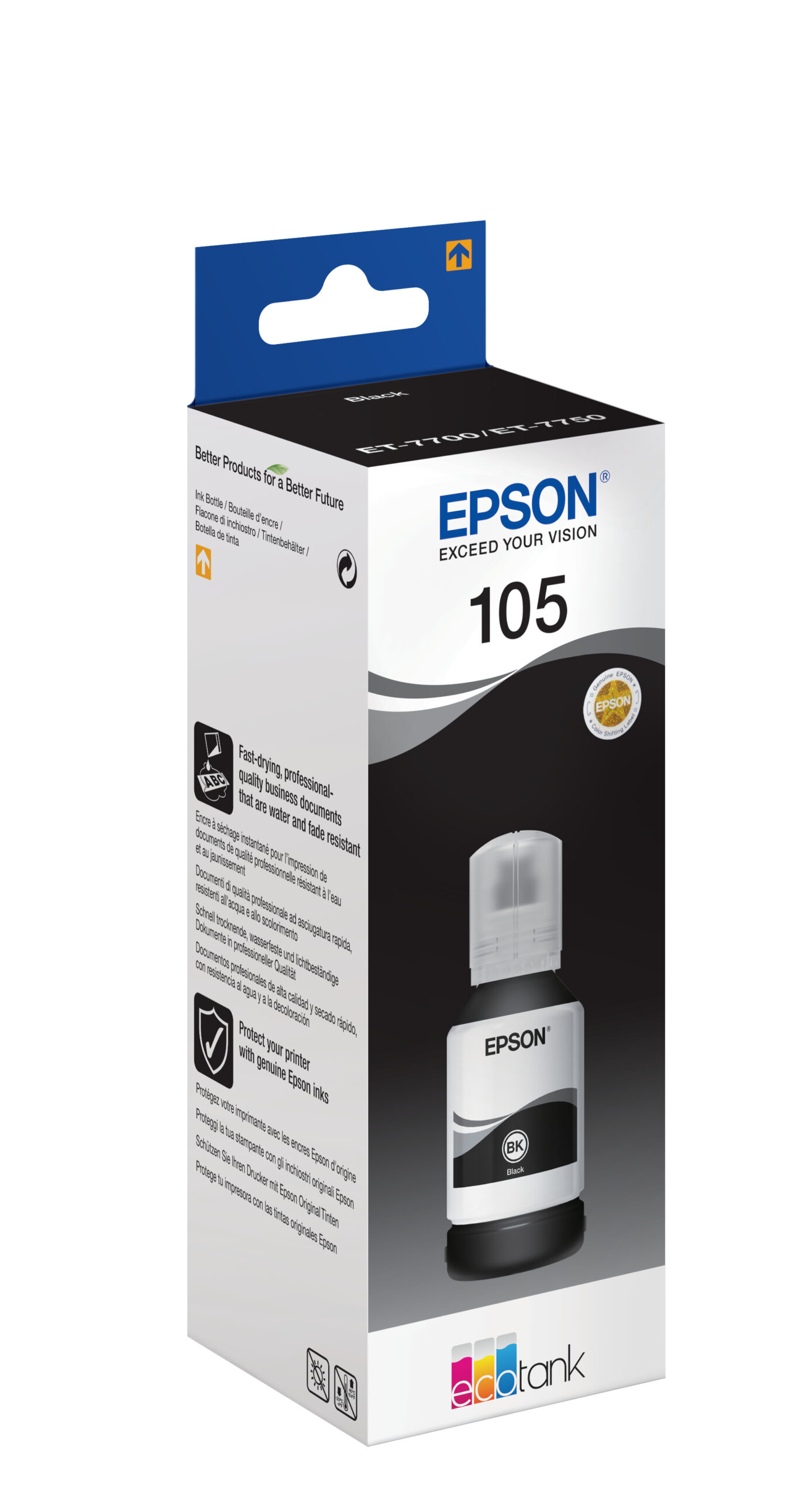 37987695_3516398698 Epson C13T00Q140/105 Ink bottle black, 8.000 pages ISO/IEC 19752 140ml for Epson ET-7750