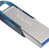 SanDisk Ultra Flair USB flash drive 128 GB USB Type-A 3.2 Gen 1 (3.1 Gen 1) Blue, Silver