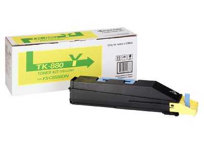 Kyocera 1T02KAANL0/TK-880Y Toner yellow, 18.000 pages ISO/IEC 19798 for Kyocera FS-C 8500