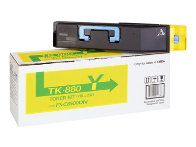 3957929_5867 Kyocera 1T02KAANL0/TK-880Y Toner yellow, 18.000 pages ISO/IEC 19798 for Kyocera FS-C 8500