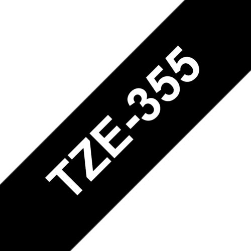 Brother TZE-345 DirectLabel white on black Laminat 18mm x 8m for Brother P-Touch TZ 3.5-18mm/36mm/6-18mm/6-24mm/6-36mm