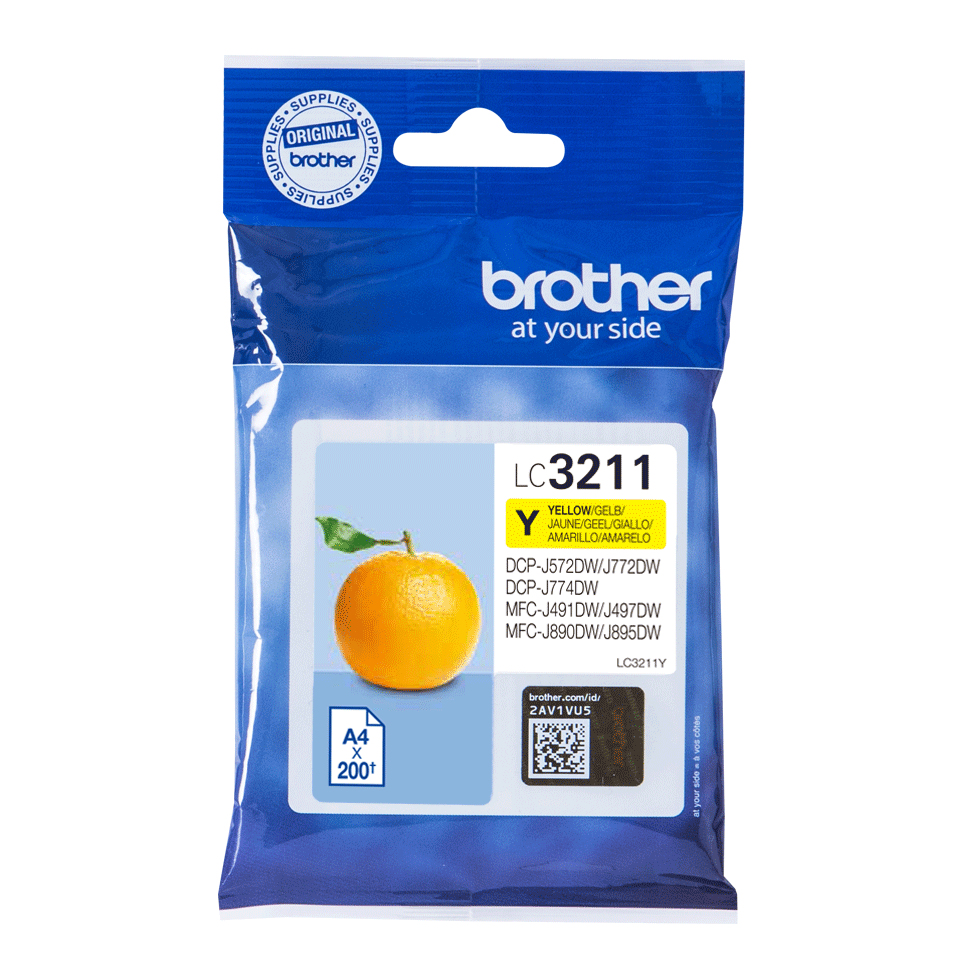 3a73fa342a0fca49c382e7c0b835a67fe0ed6c30 Brother LC-3211Y Ink cartridge yellow, 200 pages ISO/IEC 19752 for Brother DCP-J 772