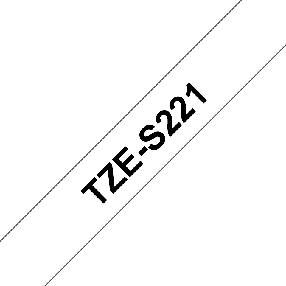 3af9e5687adb57c761a65ea503256624f590a7ad Brother TZE-S221 DirectLabel black on white extra strong Laminat 9mm x 8m for Brother P-Touch TZ 3.5-18mm/6-12mm/6-18mm/6-24mm/6-36mm