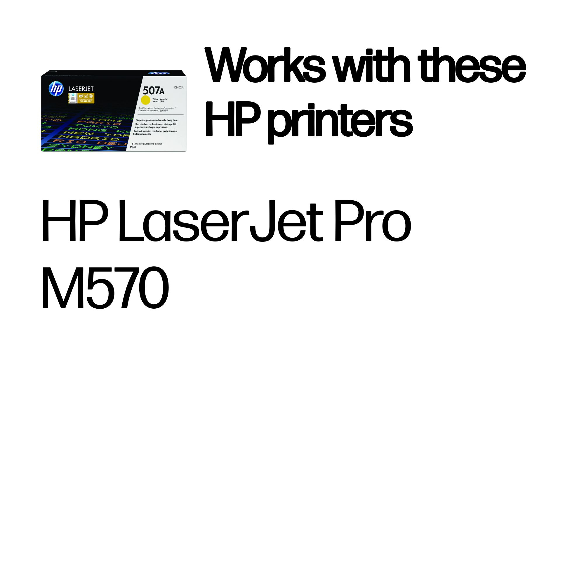 HP CE402A/507A Toner cartridge yellow, 6.000 pages ISO/IEC 19798 for HP LaserJet EP 500