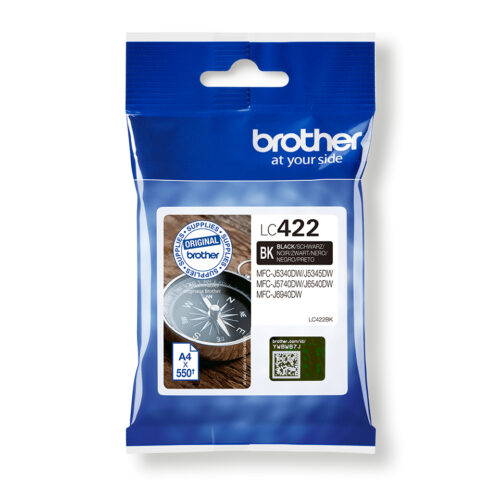 3bdd918ad30b12f3fca8587ee810a90b32d67f63 Brother LC-422BK Ink cartridge black, 550 pages for Brother MFC-J 5340