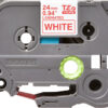 Brother TZE-252 DirectLabel red on white Laminat 24mm x 8m for Brother P-Touch TZ 3.5-24mm/HSE/36mm/6-24mm/6-36mm