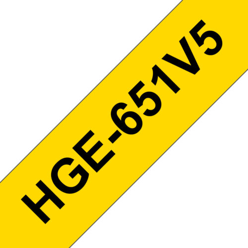 Brother HGE-251V5 DirectLabel black on white Laminat 12mm x 8m Pack=5 for P-Touch RL 700 S/ 9500 PC/ 9700 PC/ 9800 PCN