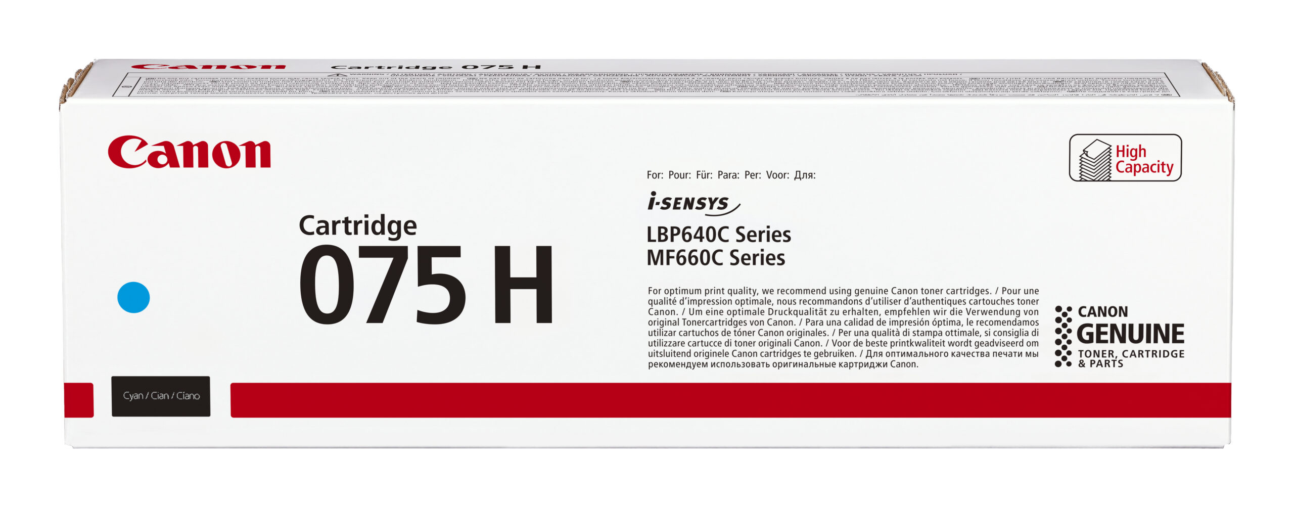 Canon 6368C002/075H Toner cartridge cyan high-capacity, 2.500 pages ISO/IEC 19752 for Canon i-SENSYS LBP-640