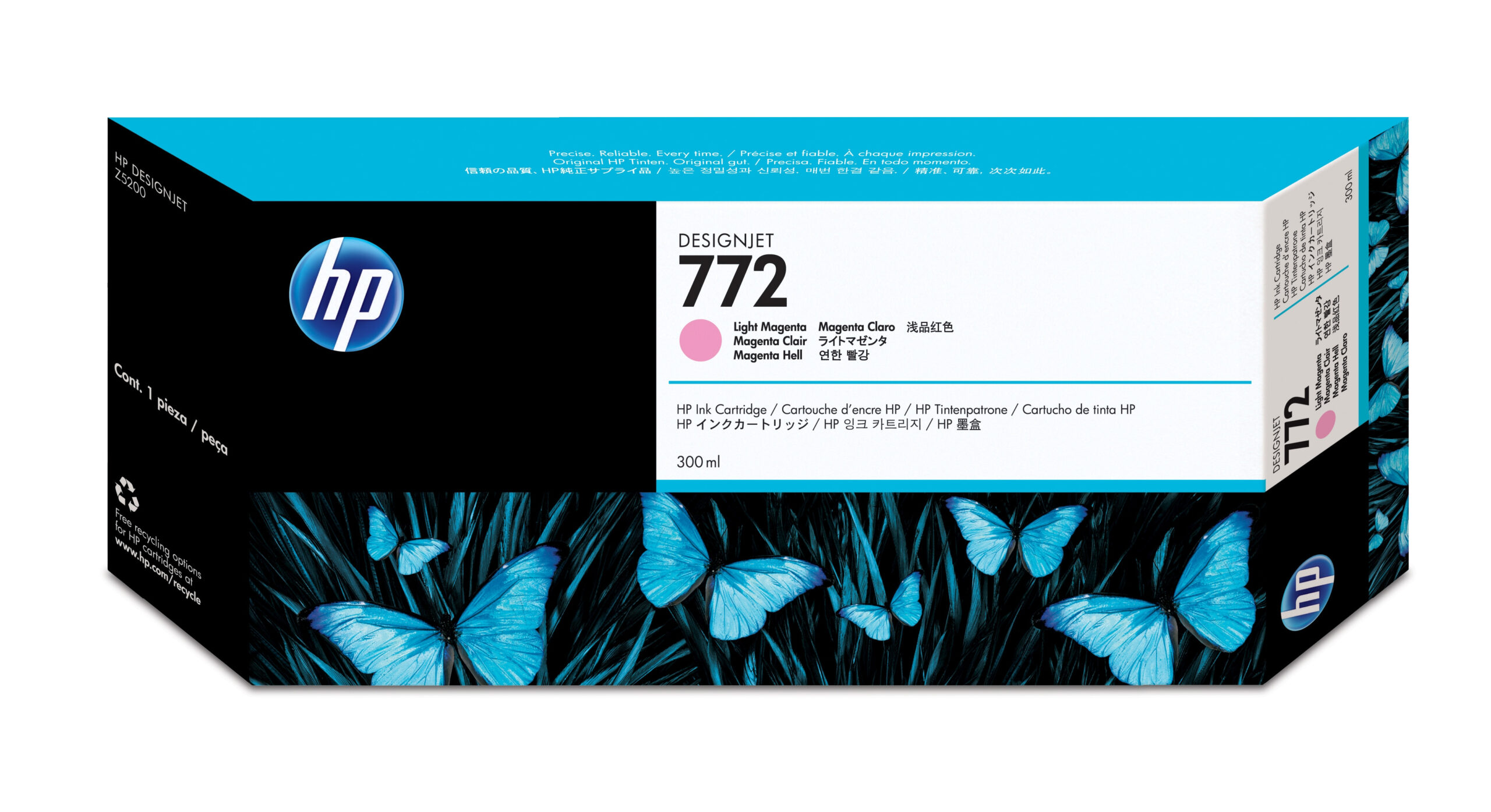 3f0c8e87c001f274e5b2536f17547d82 HP CN631A/772 Ink cartridge light magenta 300ml for HP DesignJet Z 5200