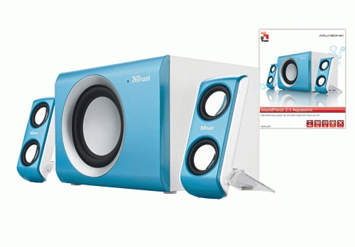 Trust SoundForce 2.1 AquaSonic speaker set 15 W Blue 2.1 channels
