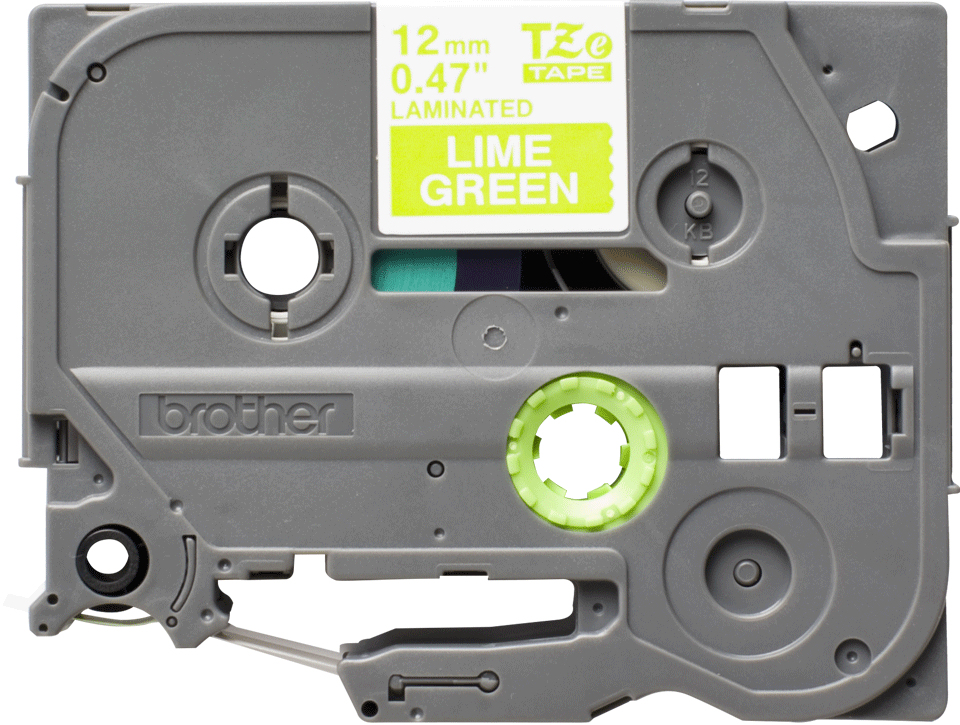 Brother TZE-MQG35 DirectLabel white on green Laminat 12mm x 5m for Brother P-Touch TZ 3.5-18mm/6-12mm/6-18mm/6-24mm/6-36mm