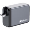 426484c867a8628a24c60a0635c2b997 Verbatim GNC-240 GaN Charger 240W with 1 x USB-C 140W /1 x USB-C 100W / 1 x USB-C 65W / 1 x USB-A QC 3.0 (EU/UK/US)