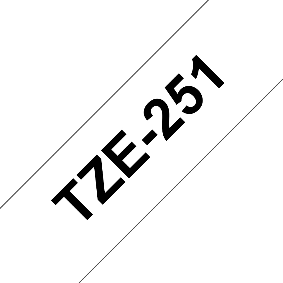426816313da5d2f92edaecadc0e891ffbbb7d00f Brother TZE-251 DirectLabel black on white Laminat 24mm x 8m for Brother P-Touch TZ 3.5-24mm/HSE/36mm/6-24mm/6-36mm