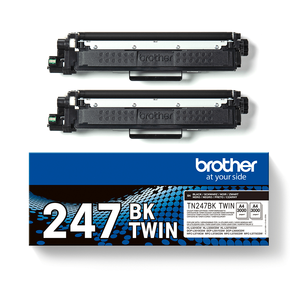 4412798df2071ababb8e5b3a7f531ea795694627 Brother TN-247BKTWIN Toner-kit black high-capacity twin pack, 2x3.000 pages ISO/IEC 19752 Pack=2 for Brother HL-L 3210