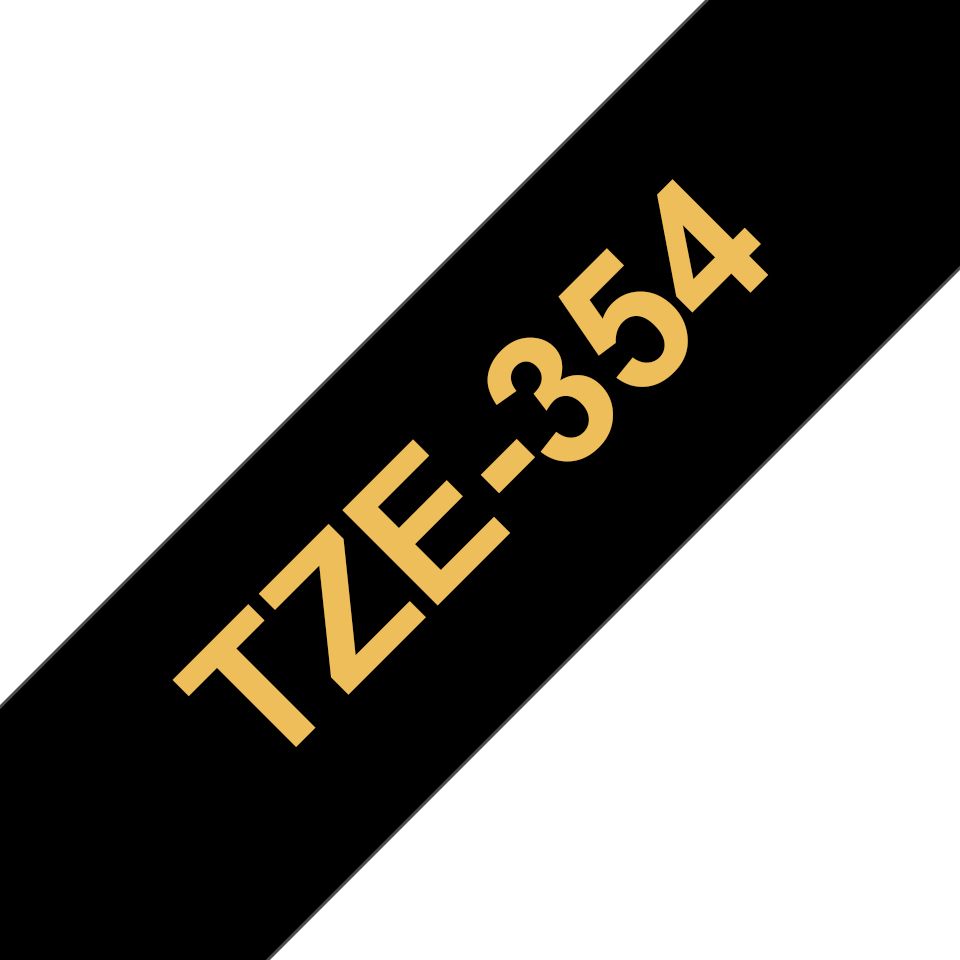 4512c21fdd83b000b1ff9984e8bcc48d14f96985 Brother TZE-354 DirectLabel gold on black Laminat 24mm x 8m for Brother P-Touch TZ 3.5-24mm/HSE/36mm/6-24mm/6-36mm