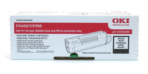 OKI 43324408 Toner black, 6.000 pages/5% for OKI C 5600
