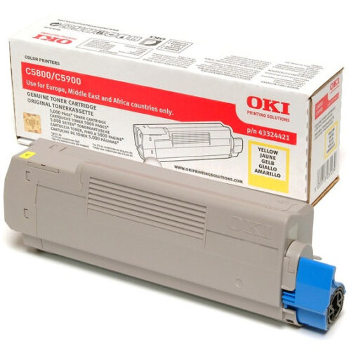 OKI 43324421 Toner yellow, 5.000 pages/5% for OKI C 5800