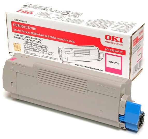 OKI 43324422 Toner magenta, 5.000 pages/5% for OKI C 5800