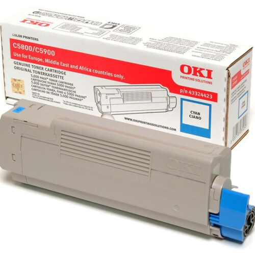 OKI 43324423 Toner cyan, 5.000 pages/5% for OKI C 5800
