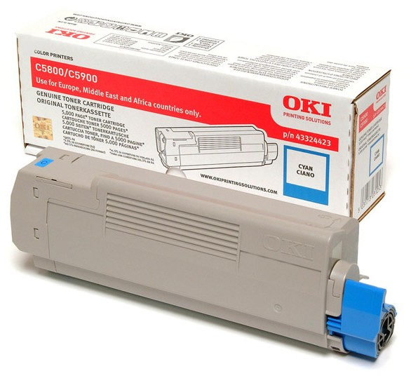 OKI 43324423 Toner cyan, 5.000 pages/5% for OKI C 5800