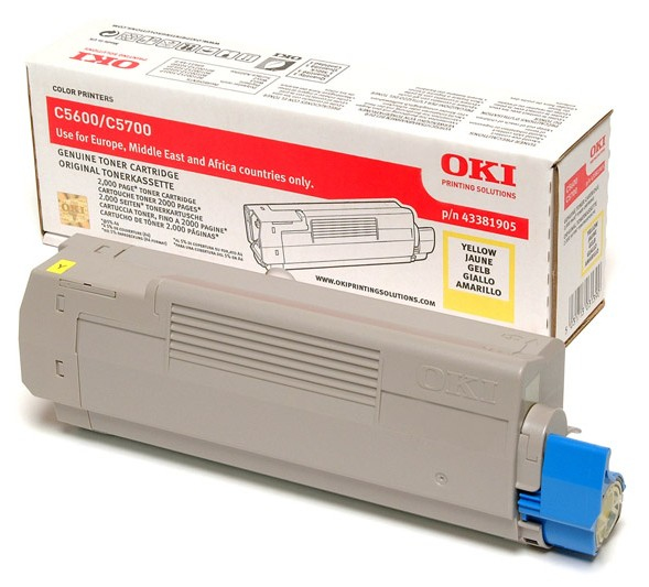 OKI 43381905 Toner yellow, 2.000 pages/5% for OKI C 5600