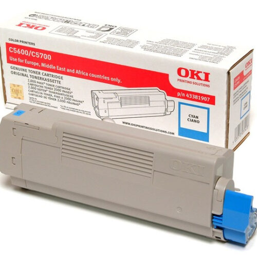 OKI 43381907 Toner cyan, 2.000 pages/5% for OKI C 5600