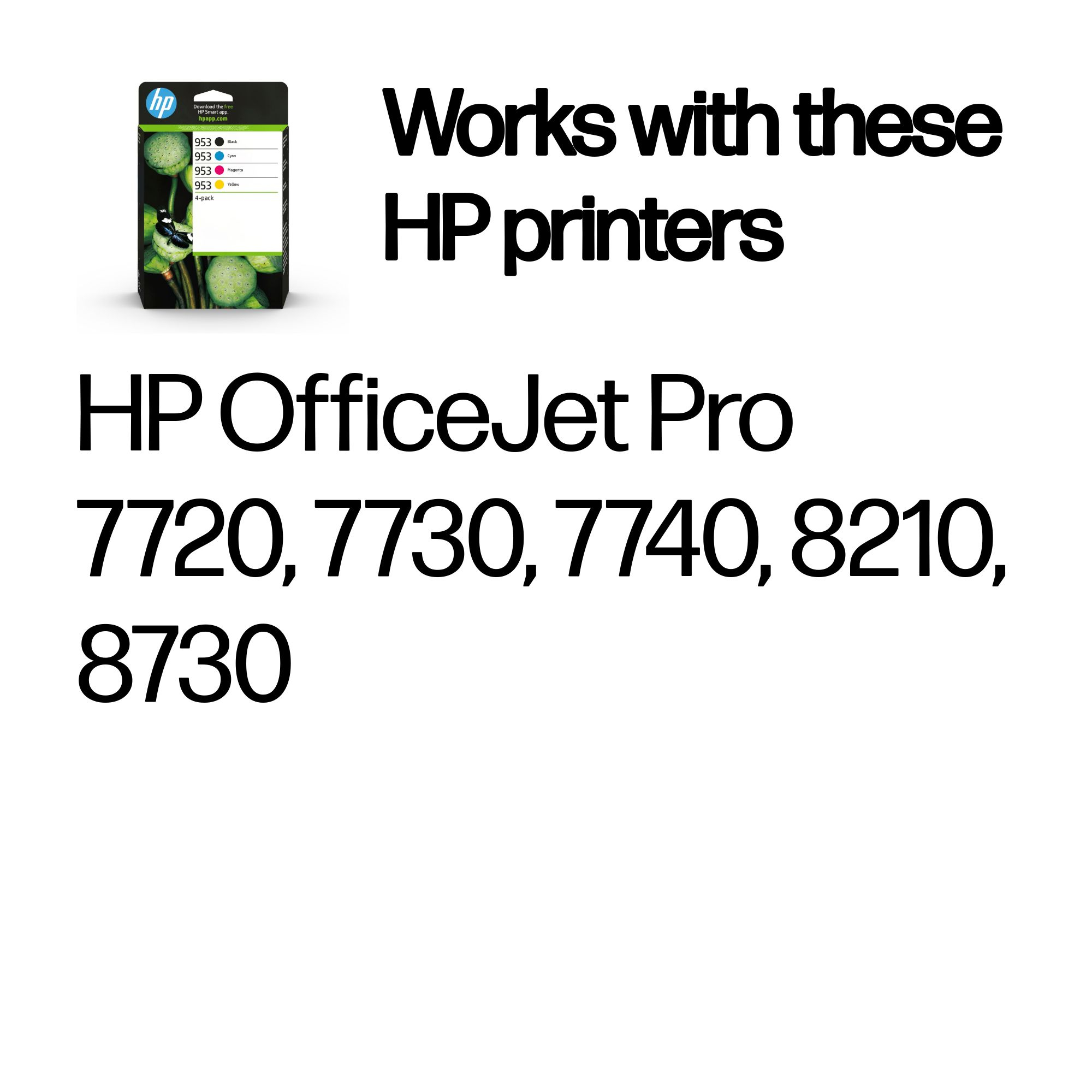 460a52a12bb1b5d8ce5937ba3ce2ee3cdf35cd61 HP 6ZC69AE/953 Ink cartridge multi pack Bk,C,M,Y 20ml + 3x9ml Pack=4 for HP OfficeJet Pro 7700/8210/8710