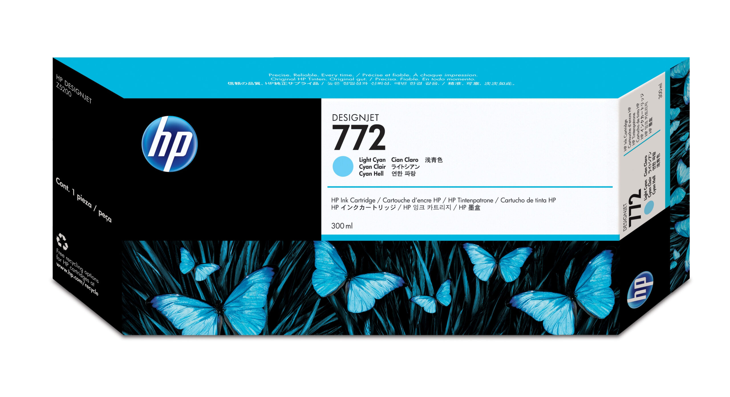 4790889_2239546895 HP CN632A/772 Ink cartridge light cyan 300ml for HP DesignJet Z 5200