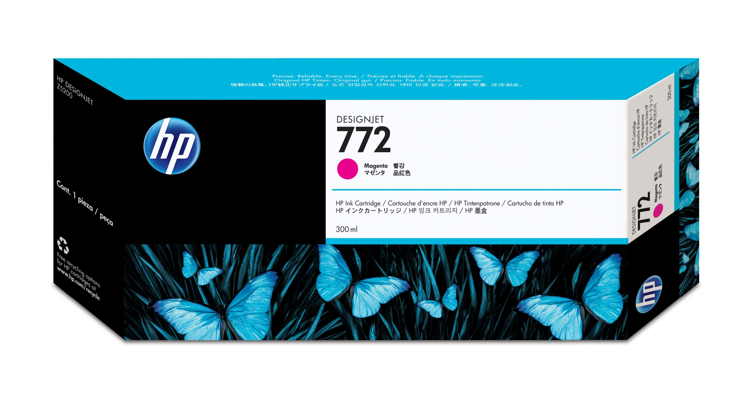 4790897_6129703037 HP CN629A/772 Ink cartridge magenta 300ml for HP DesignJet Z 5200/5400