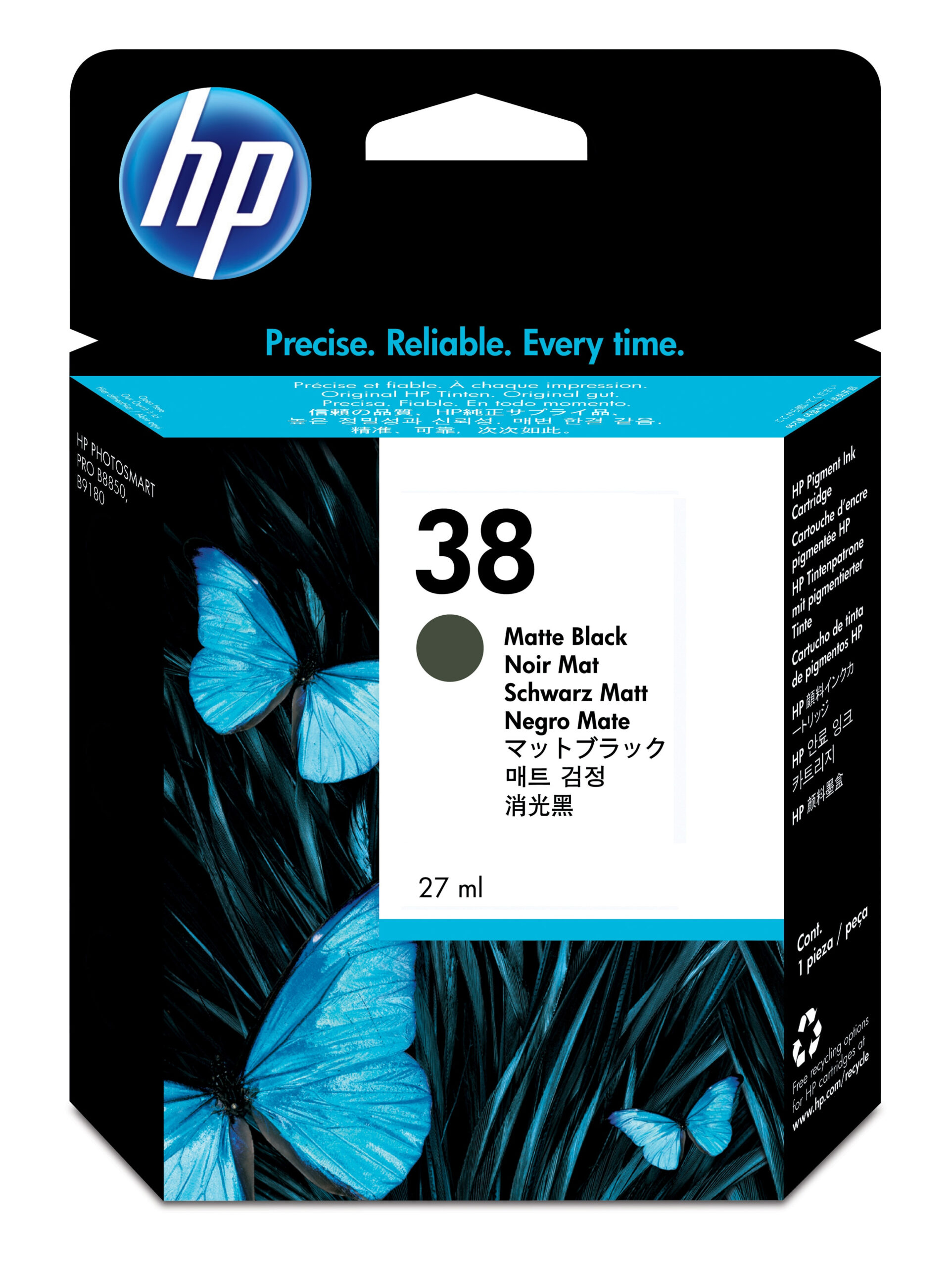 HP C9412A/38 Ink cartridge black matt, 850 pages ISO/IEC 24711 27ml for HP PhotoSmart B 9180