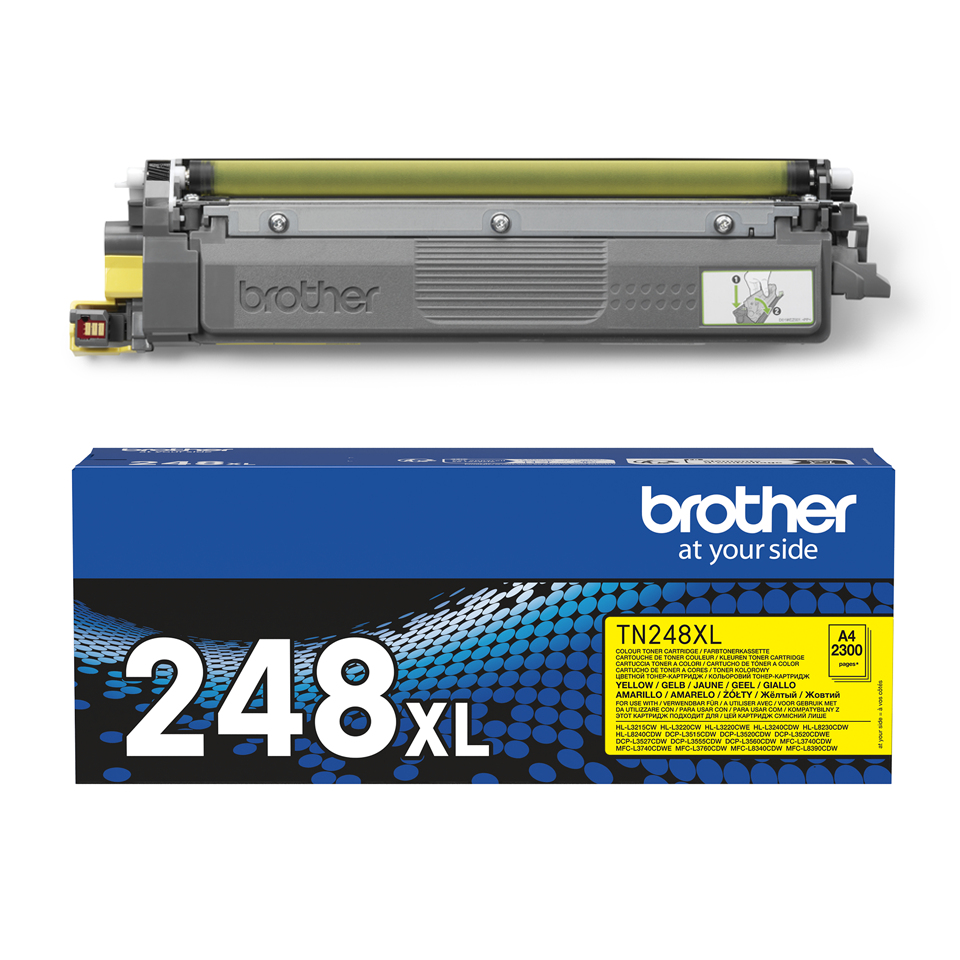 Brother TN-248XLY Toner-kit yellow high-capacity, 2.300 pages ISO/IEC 19752 for Brother DCP-L 3500/HL-L 8200/MFC-L 8300