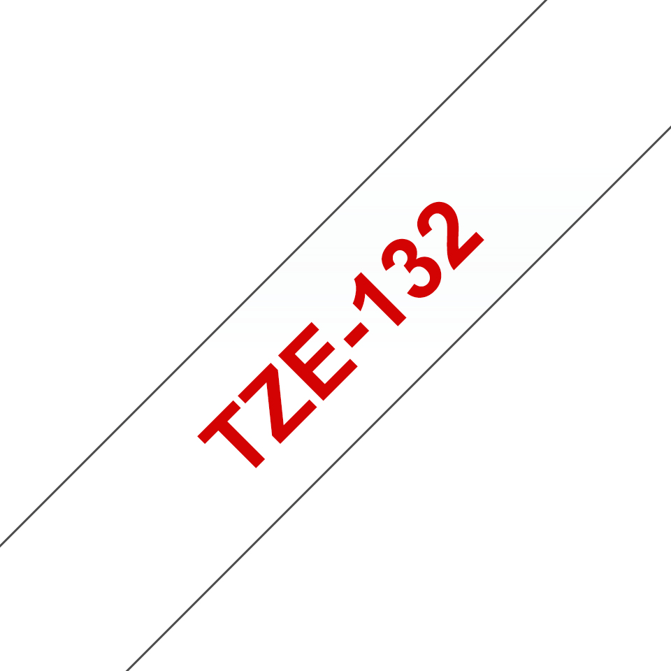4c4d2ca5ce9574a1de06ed15c5f3ee794aec4e4f Brother TZE-132 DirectLabel red on Transparent Laminat 12mm x 8m for Brother P-Touch TZ 3.5-18mm/6-12mm/6-18mm/6-24mm/6-36mm