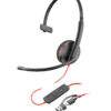 HP Poly Blackwire 3225 Stereo USB-C Headset +3.5mm Plug +USB-C/A Adapter (Bulk)