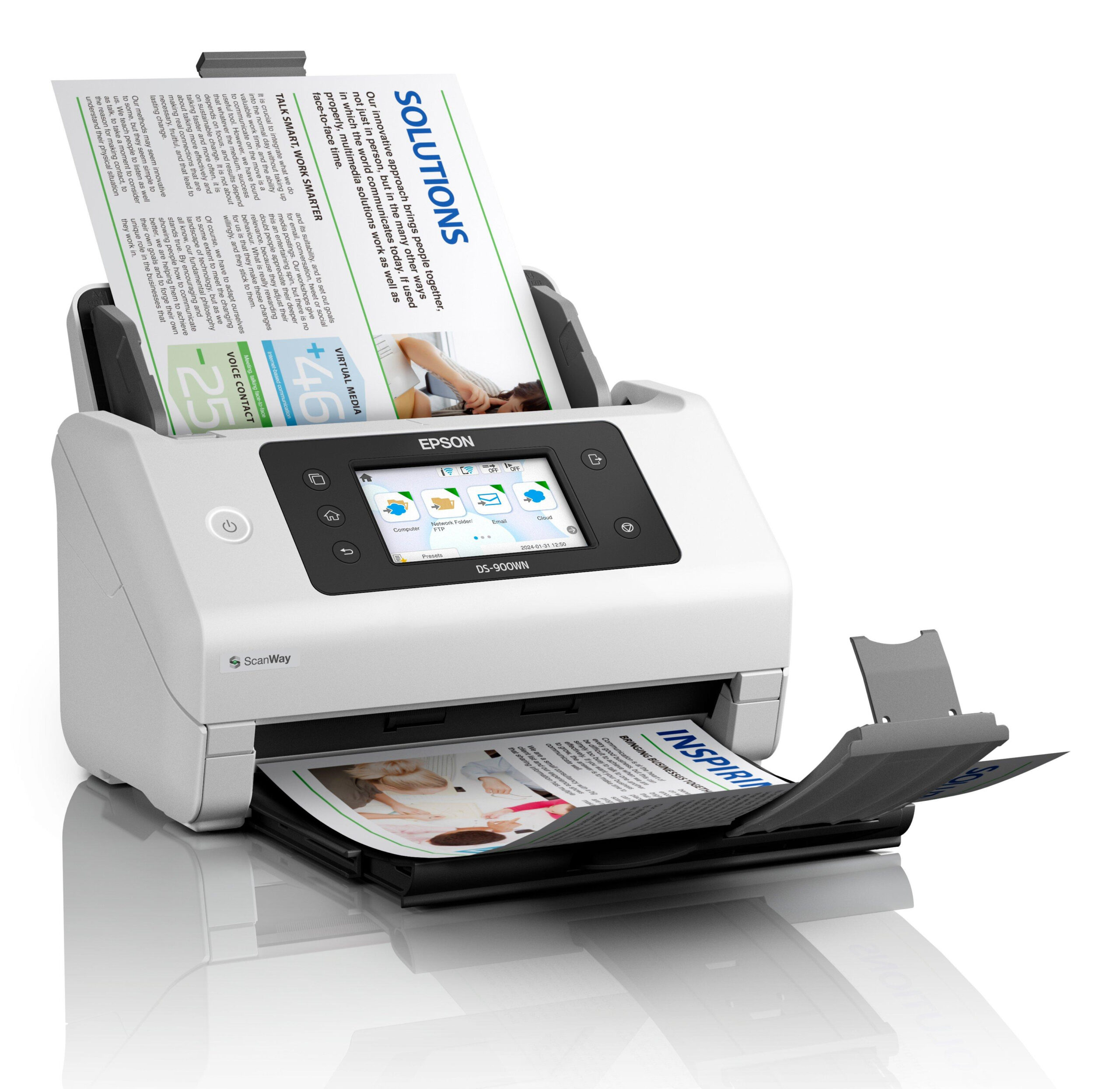 4fa276769a10db15011069cfb45ab6915355d26f Epson WorkForce DS-900WN Sheet-fed scanner 600 x 600 DPI A4 White