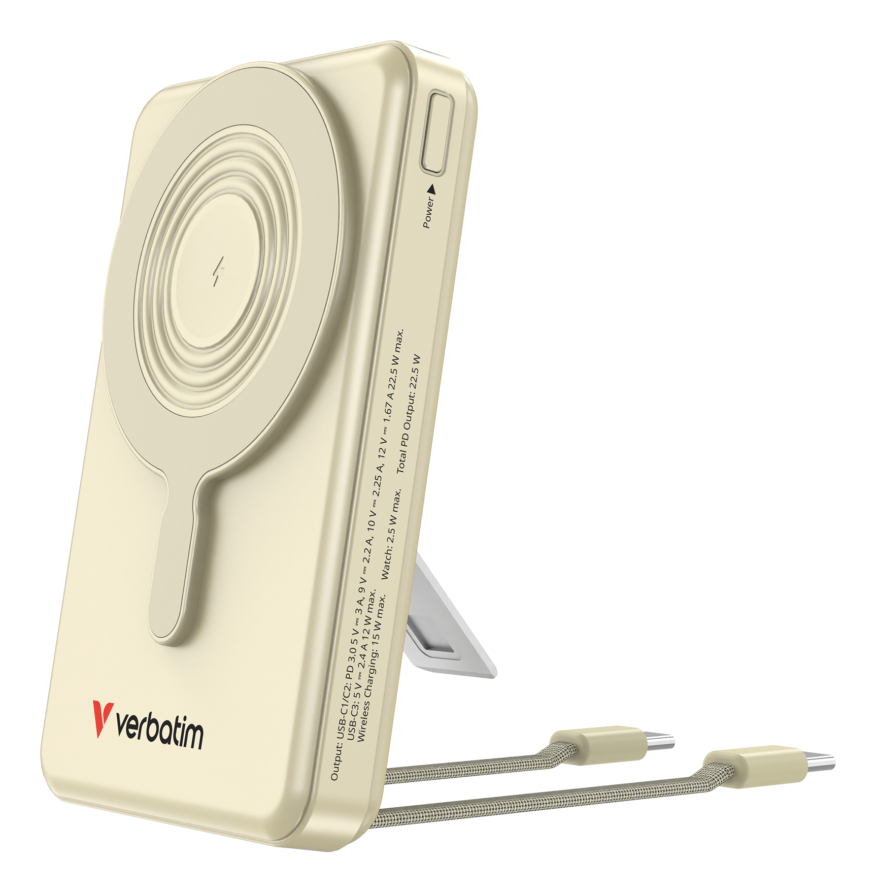 509632547cf9cb01fd5e5cae86f9a1f08f69169d Verbatim Charge´n´Go 2C & Display Power Bank 10000 mAh Gold