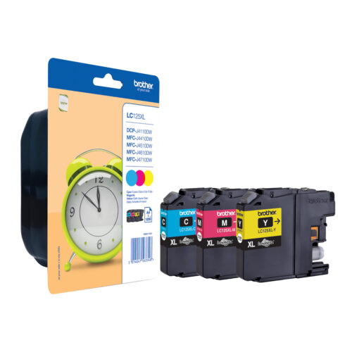 Brother LC-125XLRBWBP Ink cartridge multi pack C,M,Y, 3x1.200 pages ISO/IEC 24711 Pack=3 for Brother MFC-J 4510/6920