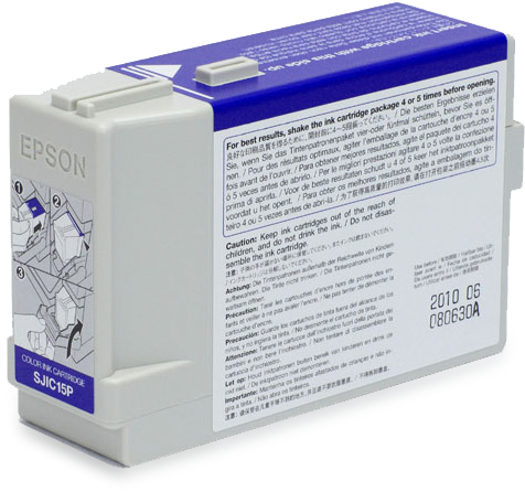 Epson C33S020464/SJIC-15-P Ink cartridge cyan magenta yellow, 7.500 pages ISO/IEC 24711 78.9ml for Epson TM-C 3400