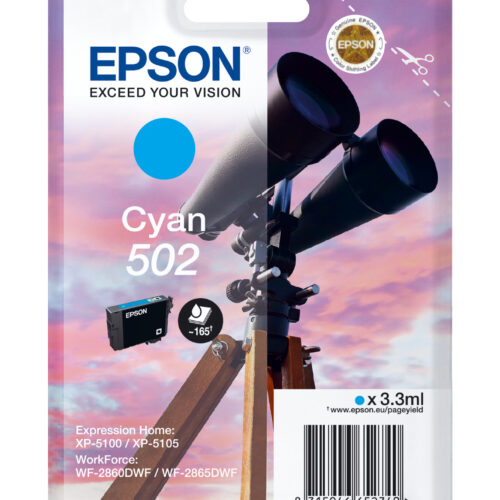 Epson C13T02V24010/502 Ink cartridge cyan, 160 pages 3,3ml for Epson XP 5100