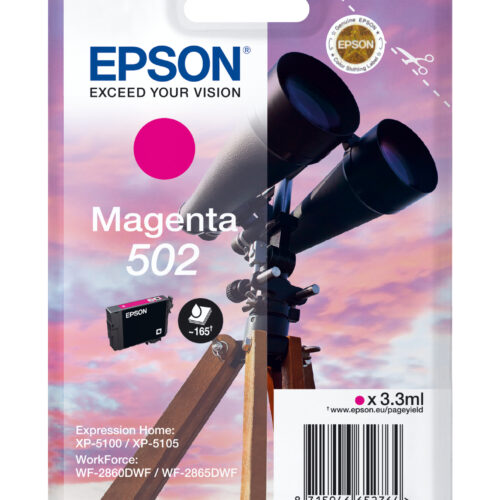 Epson C13T02V34010/502 Ink cartridge magenta, 160 pages 3,3ml for Epson XP 5100