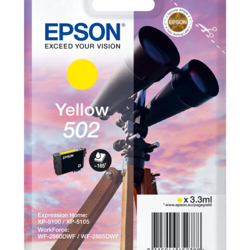 Epson C13T02V44010/502 Ink cartridge yellow, 160 pages 3,3ml for Epson XP 5100