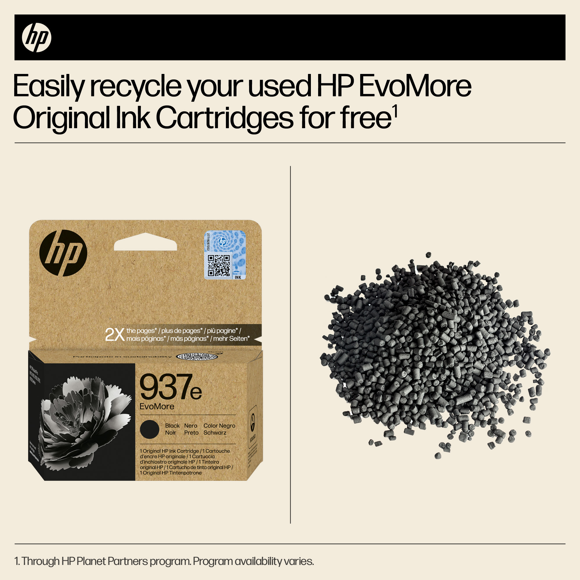 HP 4S6W9NE/937E Printhead cartridge black Evomore, 2.500 pages ISO/IEC 19752 for HP OJ Pro 9100/e