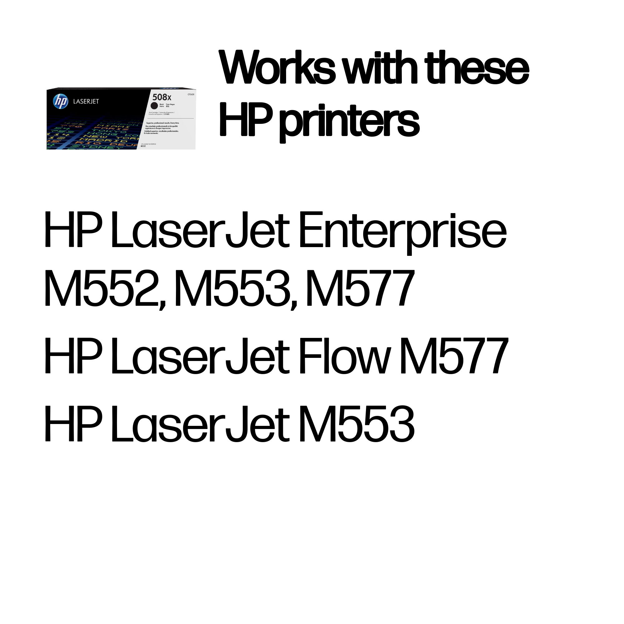 HP CF360X/508X Toner cartridge black, 12.500 pages ISO/IEC 19798 for HP CLJ M 552/E 55040