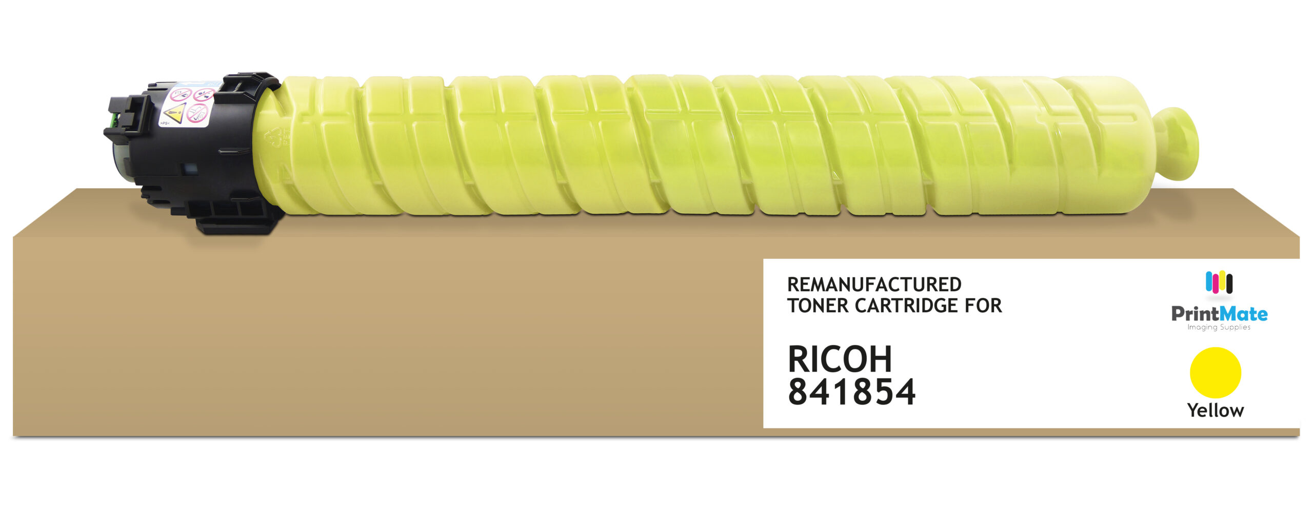 PrintMate RICOH 841854, remanufactured toner, Yellow 22500p