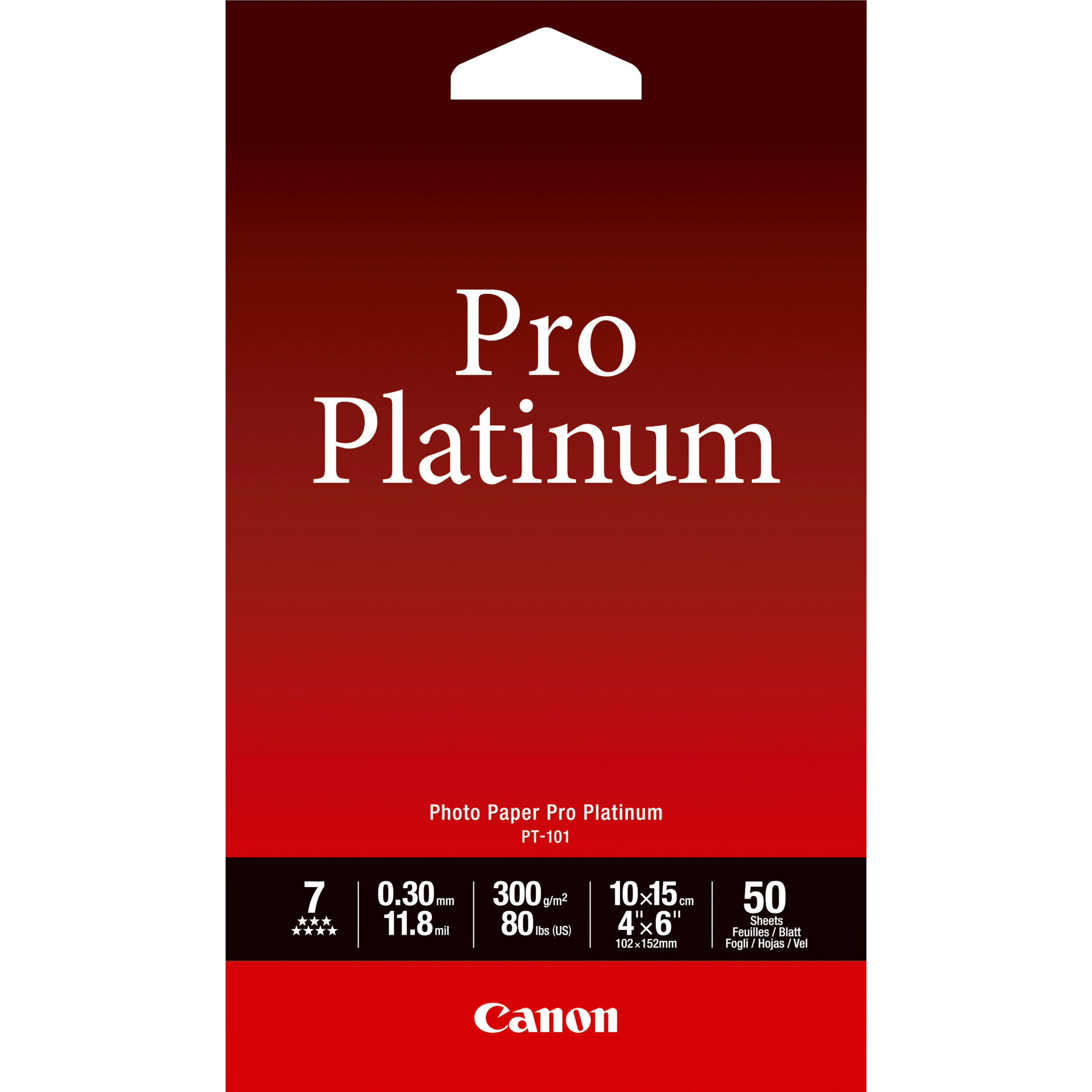 5425287_9180643761 Canon PT-101 Pro Platinum Photo Paper 4x6” - 50 sheets